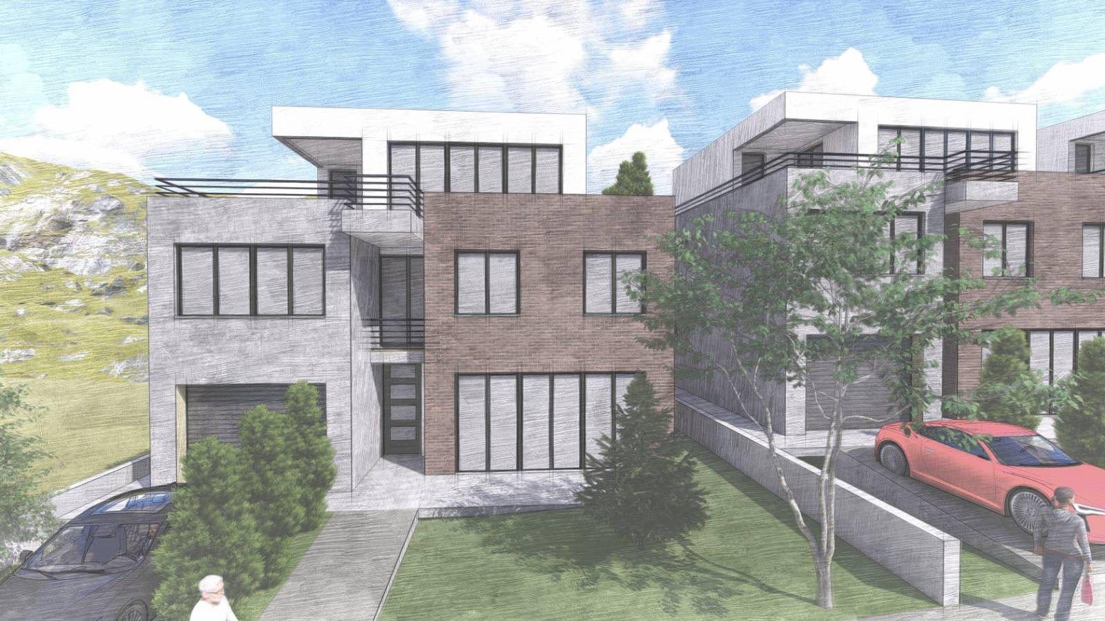 Pamje e shtepive moderne ne Sofalia Village